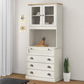vidaXL Kredens VIGO, biały, 80x40x176 cm, lite drewno sosnowe