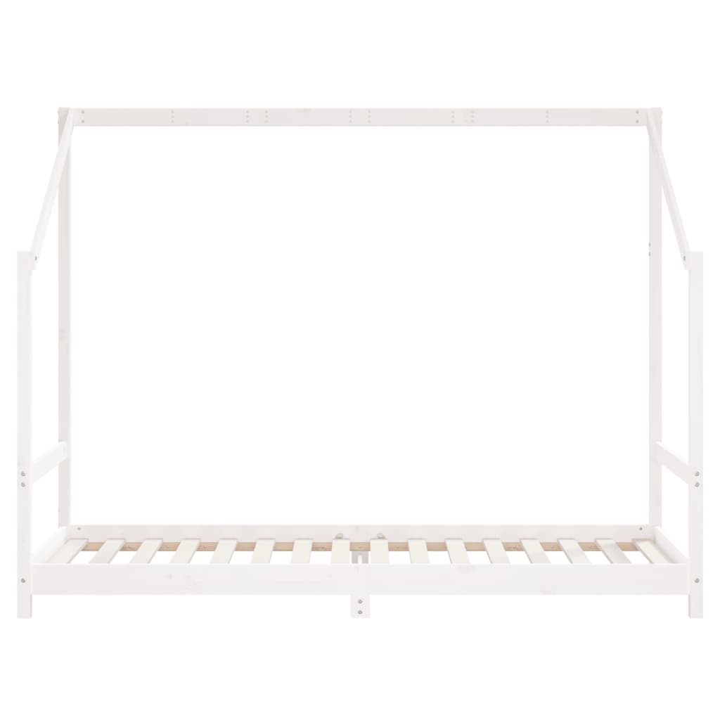 vidaXL Rama łóżka dla dzieci, biała, 90x200 cm, drewno sosnowe