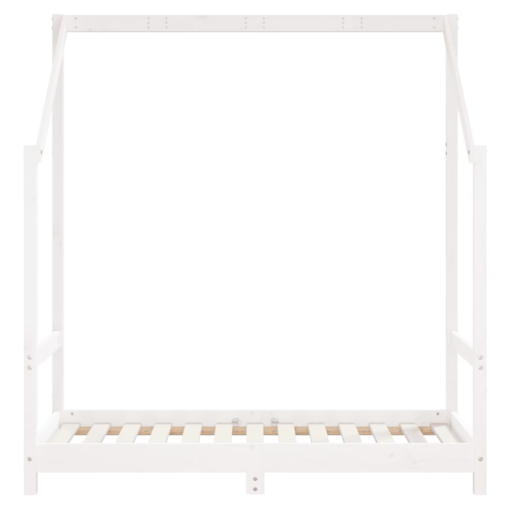 vidaXL Rama łóżka dziecięcego, biała, 70x140 cm, drewno sosnowe