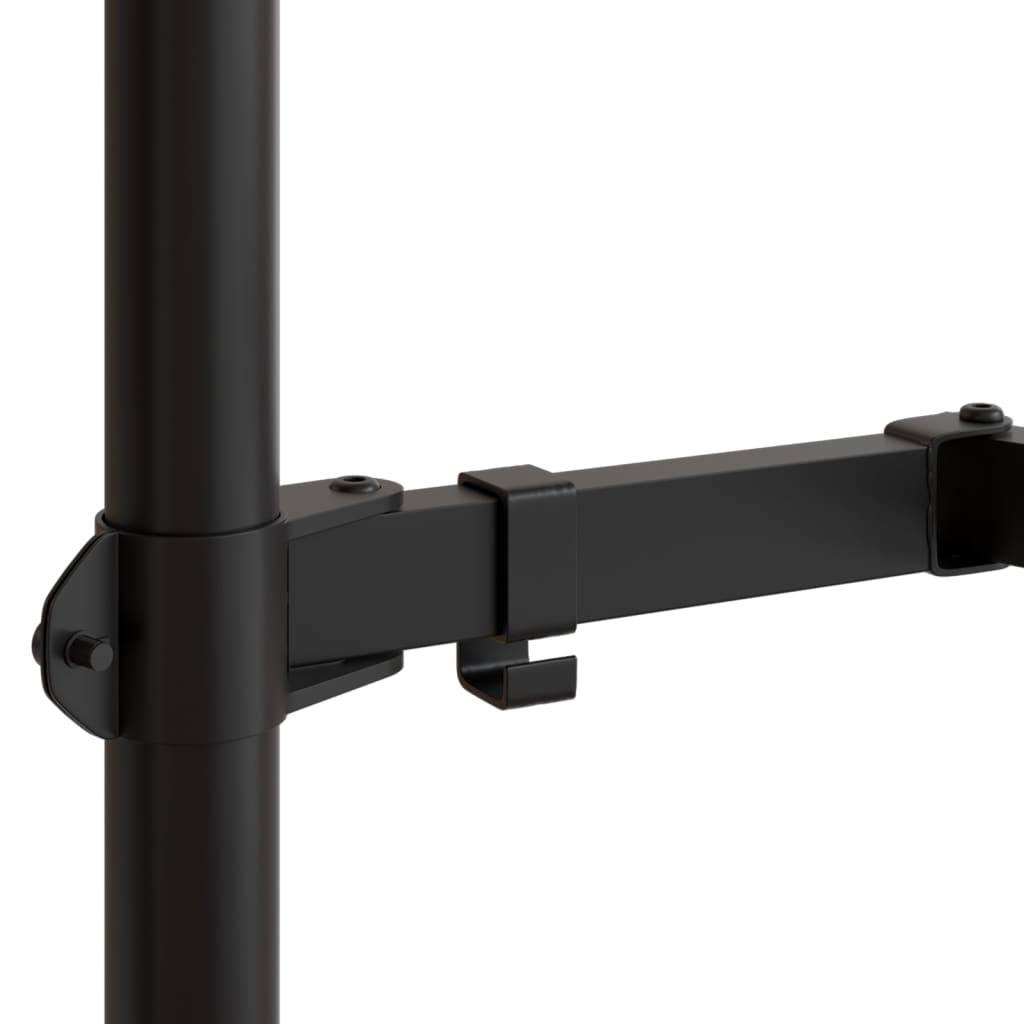 vidaXL Stojak na monitor, czarny, stalowy, VESA 75/100 mm