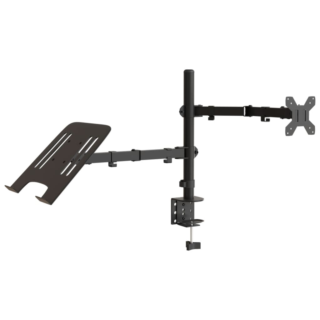 vidaXL Stojak na monitor, czarny, stalowy, VESA 75/100 mm