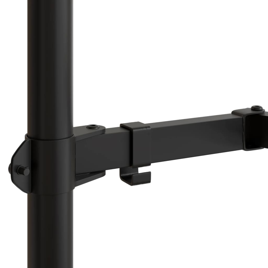 vidaXL Stojak na monitor, czarny, stalowy, VESA 75/100 mm