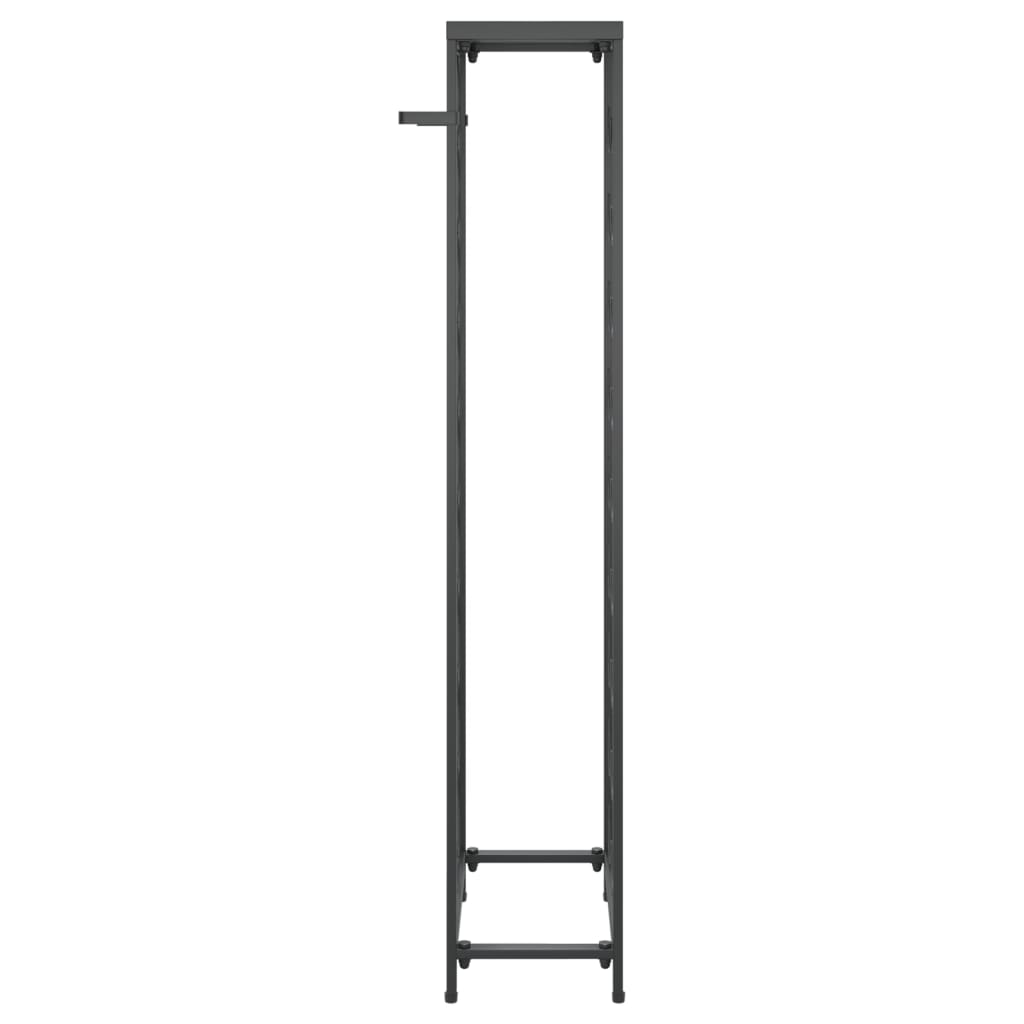 vidaXL Stojak na 27 butelek, czarny, 34x18x100 cm, kute żelazo