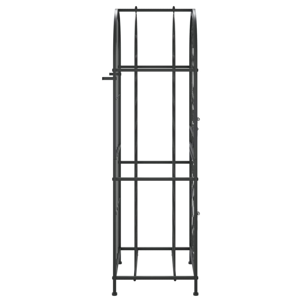 vidaXL Stojak na 41 butelek, czarny, 45x36x120 cm, kute żelazo
