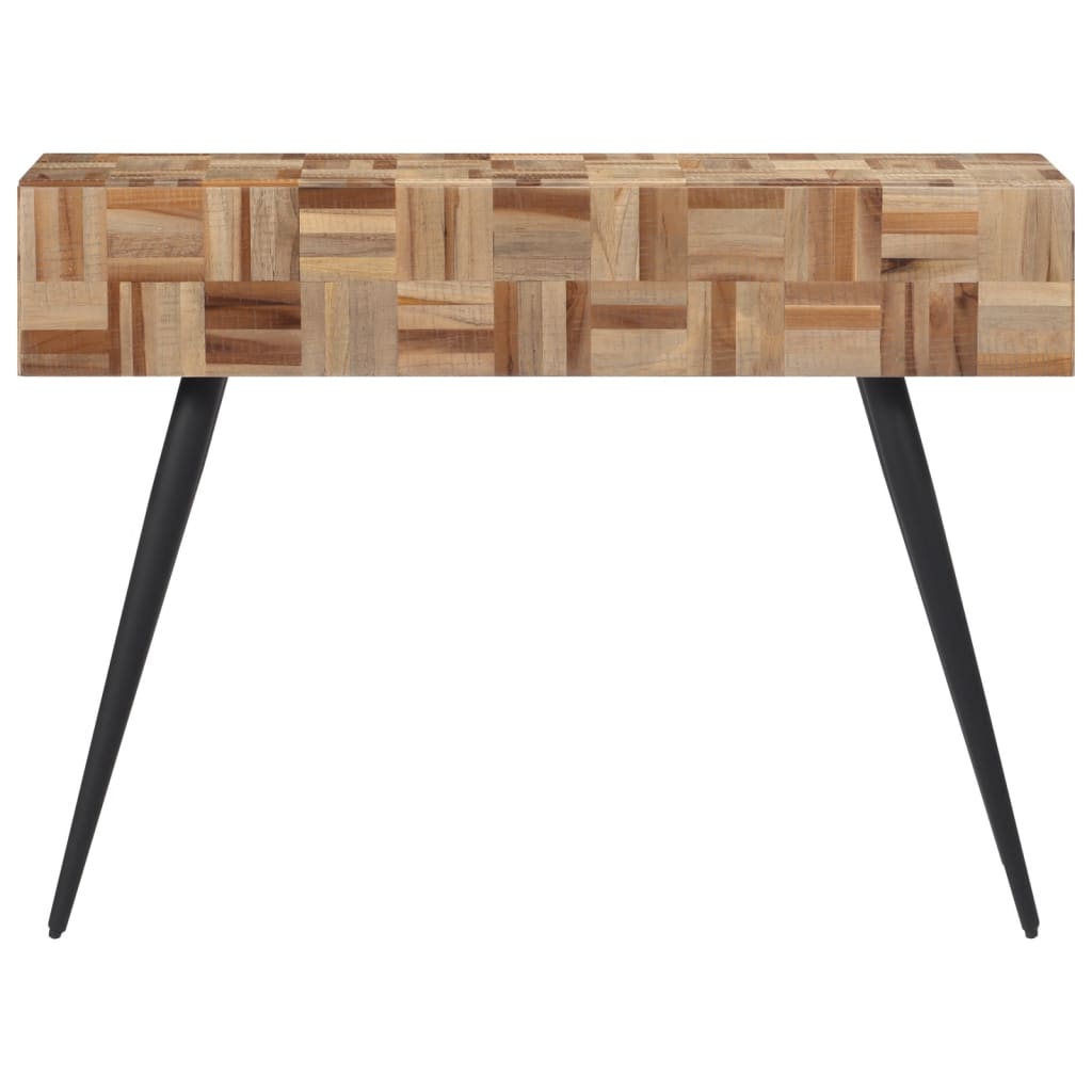 vidaXL Stolik konsolowy, 110x34x80 cm, drewno tekowe z odzysku