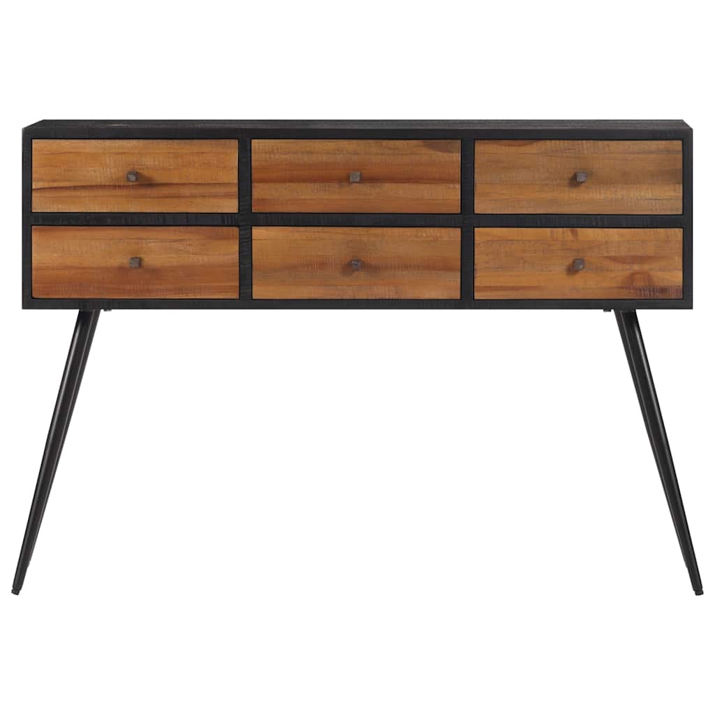 vidaXL Stolik konsolowy z szufladami, 116x30x76 cm, odzyskane drewno
