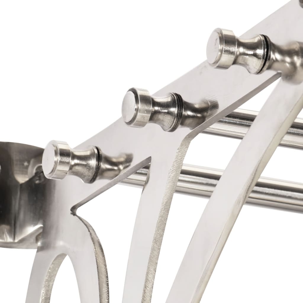 vidaXL Półka na bagaże z wieszakami i lustrem, ścienna, aluminium