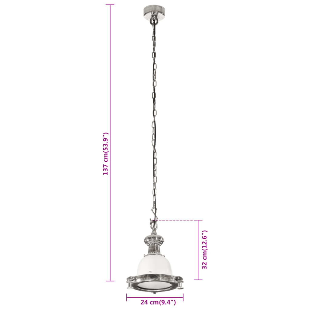vidaXL Lampa wisząca, 24x24x137 cm, aluminium