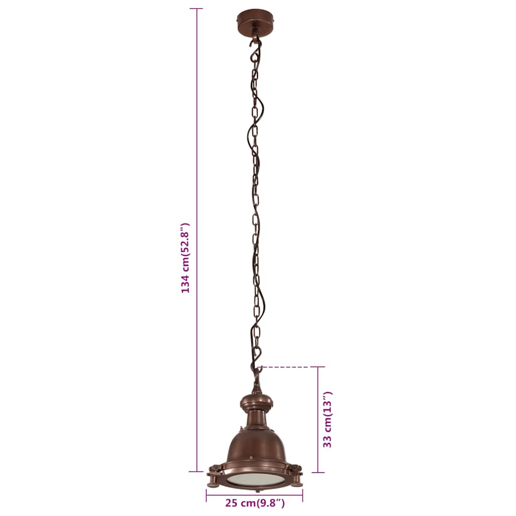 vidaXL Lampa wisząca, 25x25x134 cm, aluminium