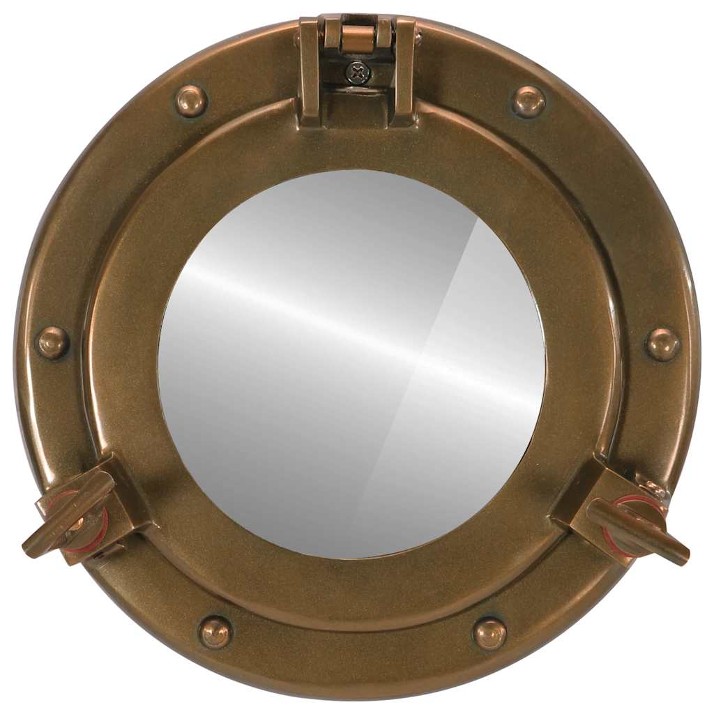 vidaXL Lustro wiszące w kształcie bulaja, Ø23 cm, aluminium i szkło