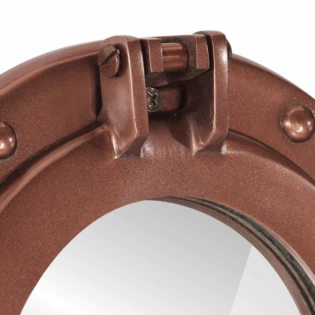 vidaXL Lustro wiszące w kształcie bulaja, Ø30 cm, aluminium i szkło