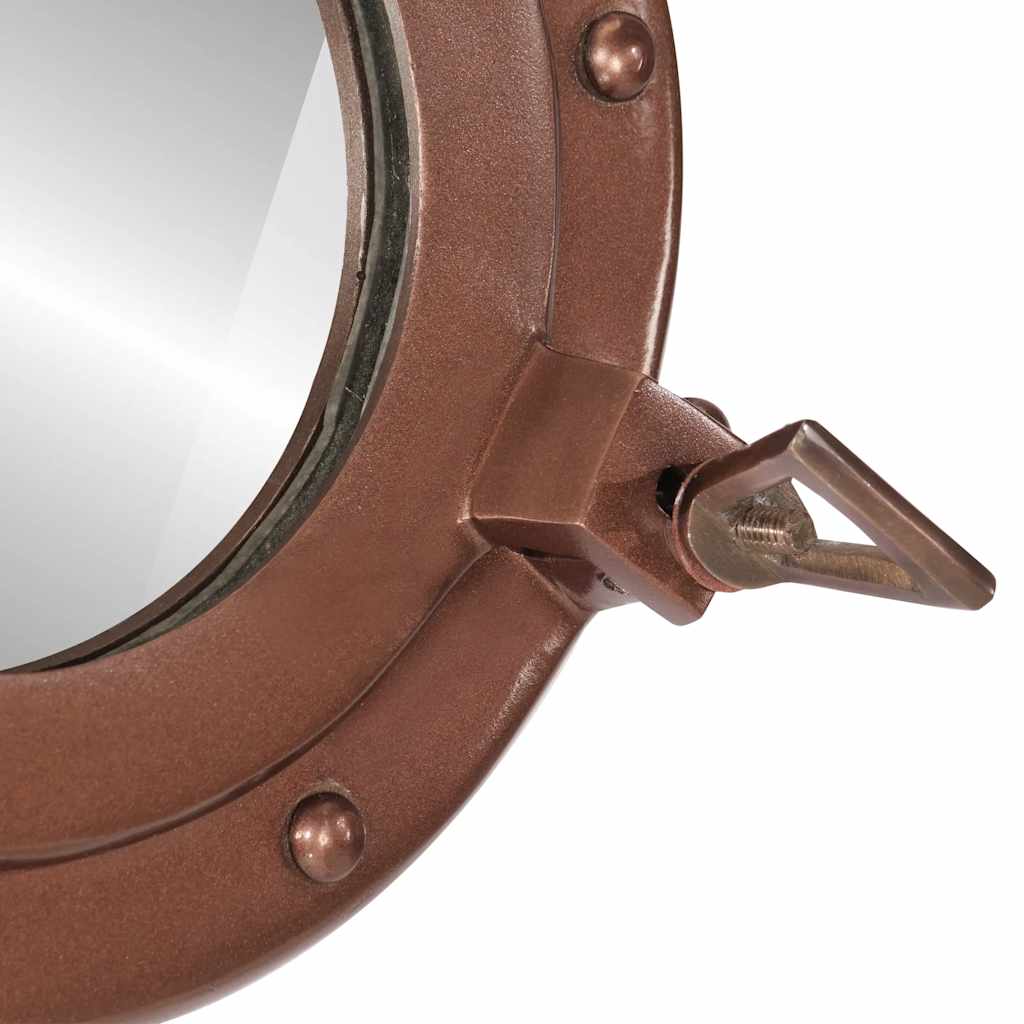 vidaXL Lustro wiszące w kształcie bulaja, Ø30 cm, aluminium i szkło