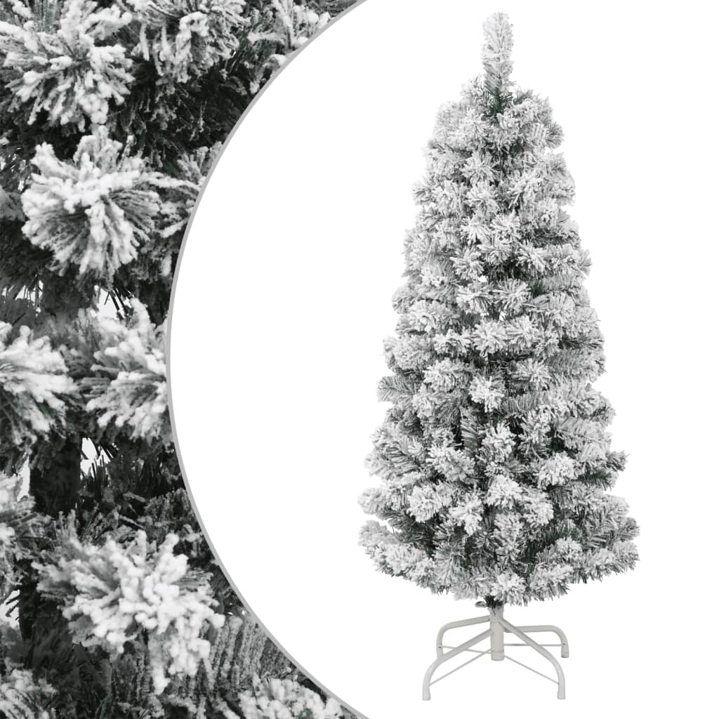 vidaXL Sztuczna choinka zawiasowa, ośnieżona, 120 cm