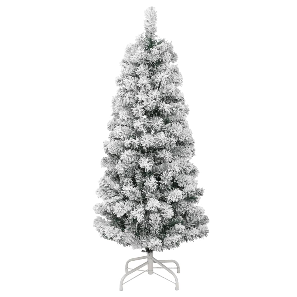 vidaXL Sztuczna choinka zawiasowa, ośnieżona, 120 cm