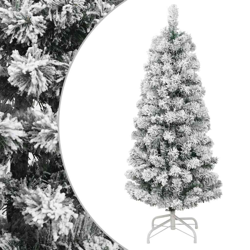 vidaXL Sztuczna choinka zawiasowa, ośnieżona, 150 cm