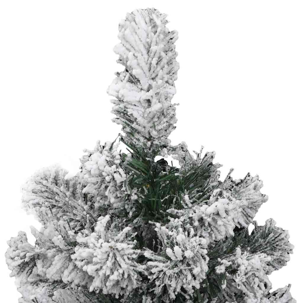 vidaXL Sztuczna choinka zawiasowa, ośnieżona, 150 cm