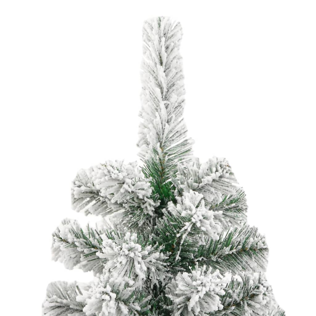 vidaXL Sztuczna choinka zawiasowa, ośnieżona, 210 cm