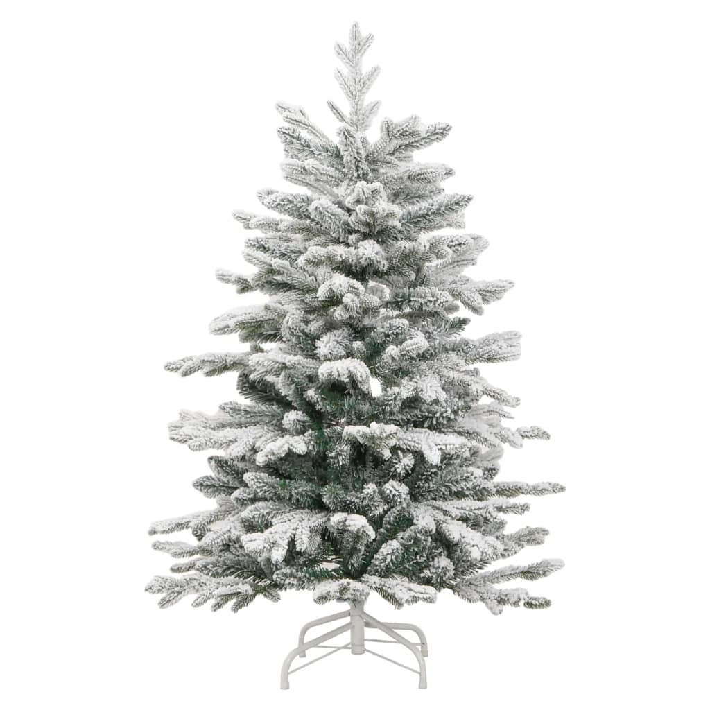 vidaXL Sztuczna choinka zawiasowa, ośnieżona, 120 cm