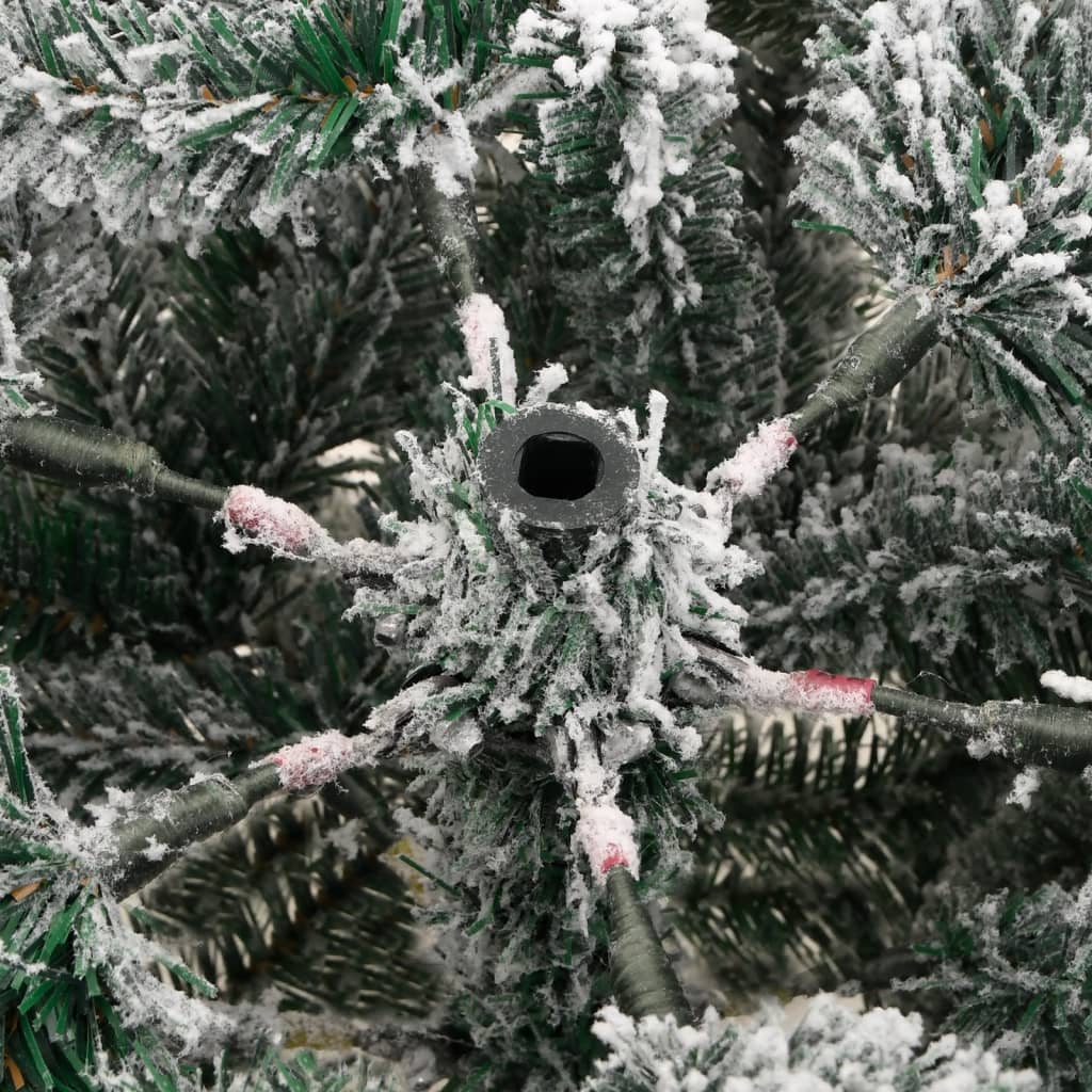 vidaXL Sztuczna choinka zawiasowa, ośnieżona, 120 cm