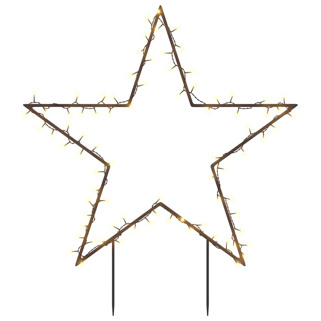 vidaXL Świąteczna gwiazda na szpikulcach, 80 LED, 60 cm