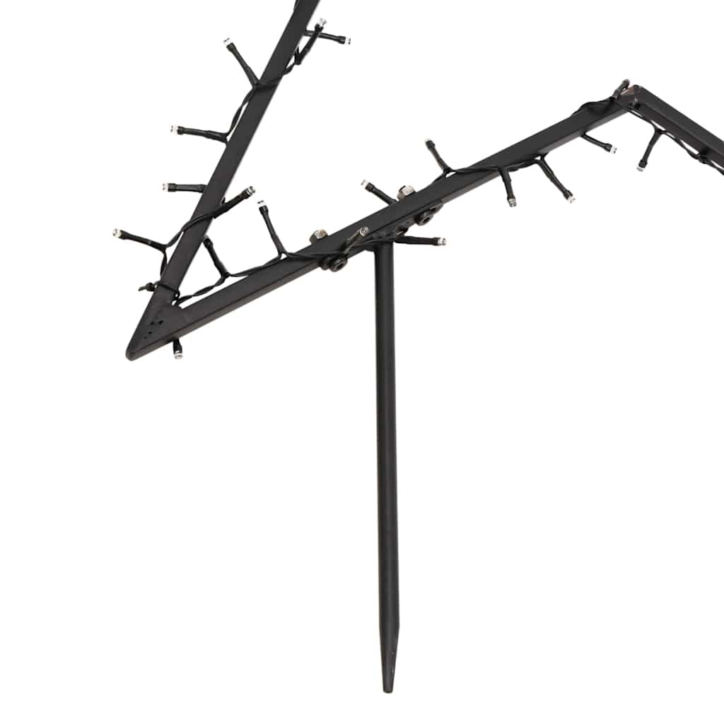 vidaXL Świąteczna gwiazda na szpikulcach, 80 LED, 60 cm