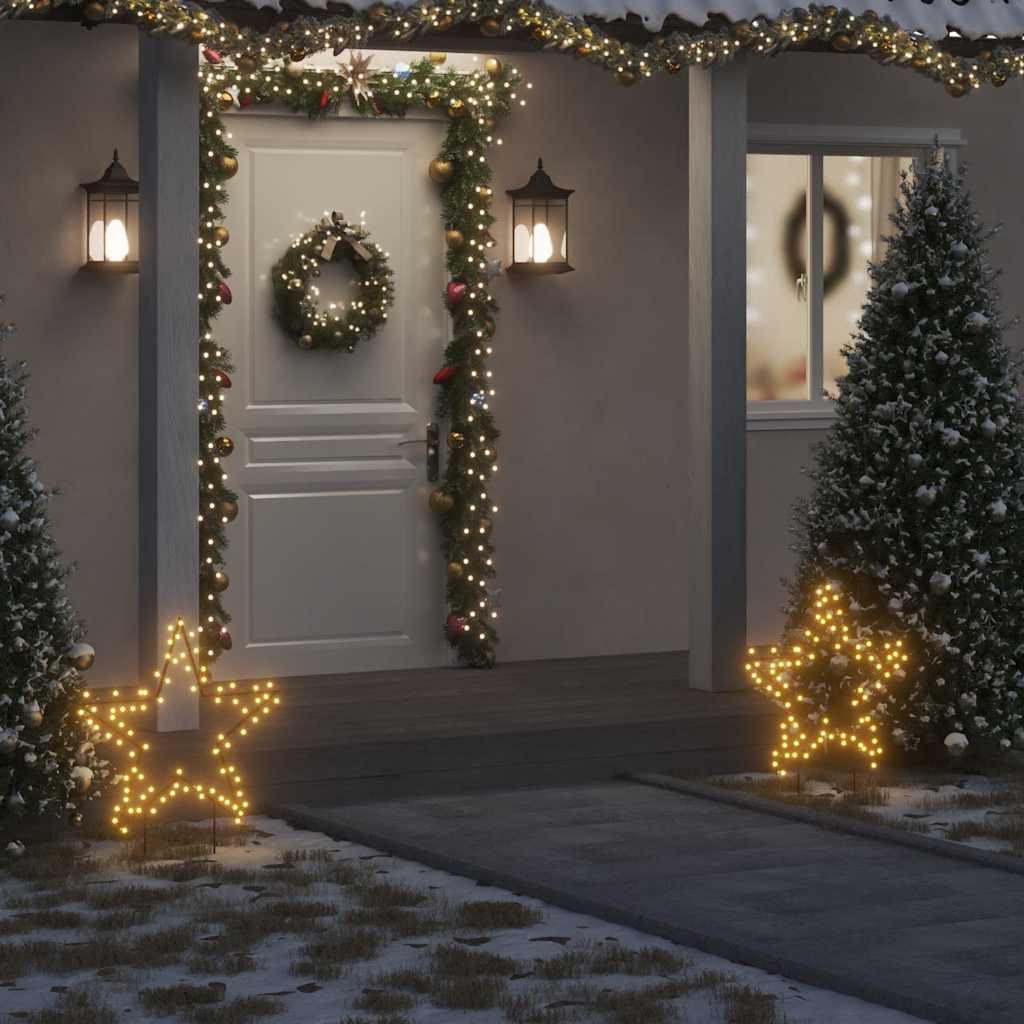 vidaXL Świąteczna gwiazda na szpikulcach, 80 LED, 60 cm