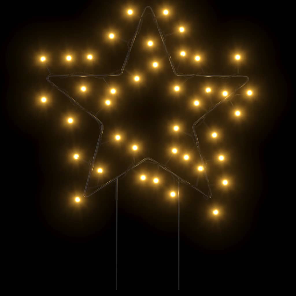 vidaXL Świąteczne gwiazdy na szpikulcach, 3 szt., 50 LED, 29 cm