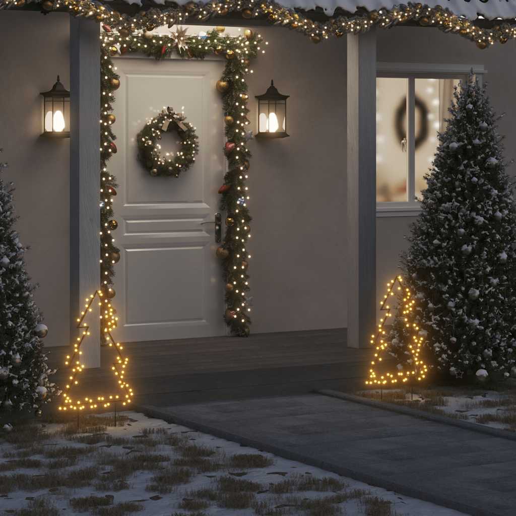vidaXL Świąteczna choinka na szpikulcach, 80 LED, 60 cm