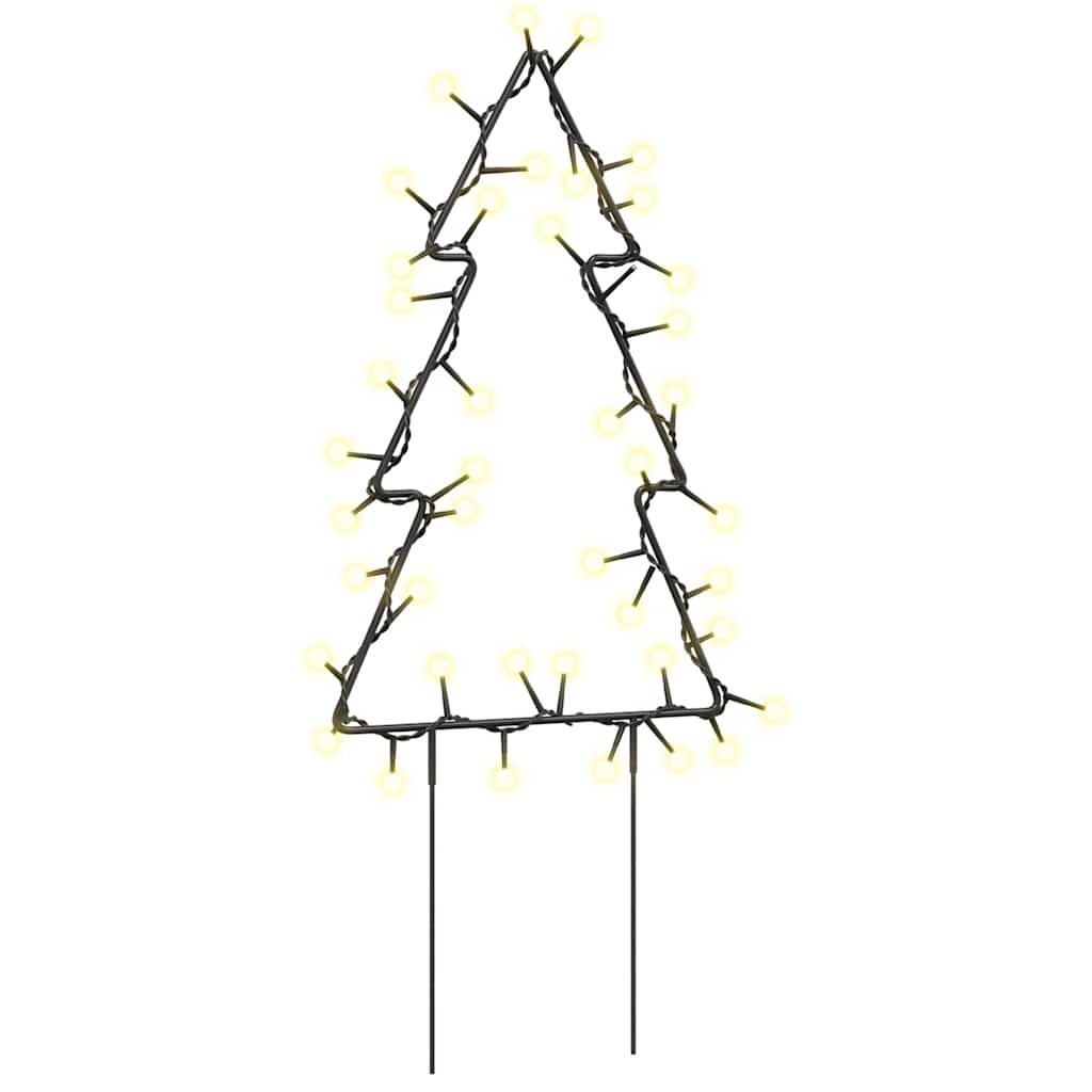 vidaXL Świąteczne choinki na szpikulcach, 3 szt., 50 LED, 30 cm