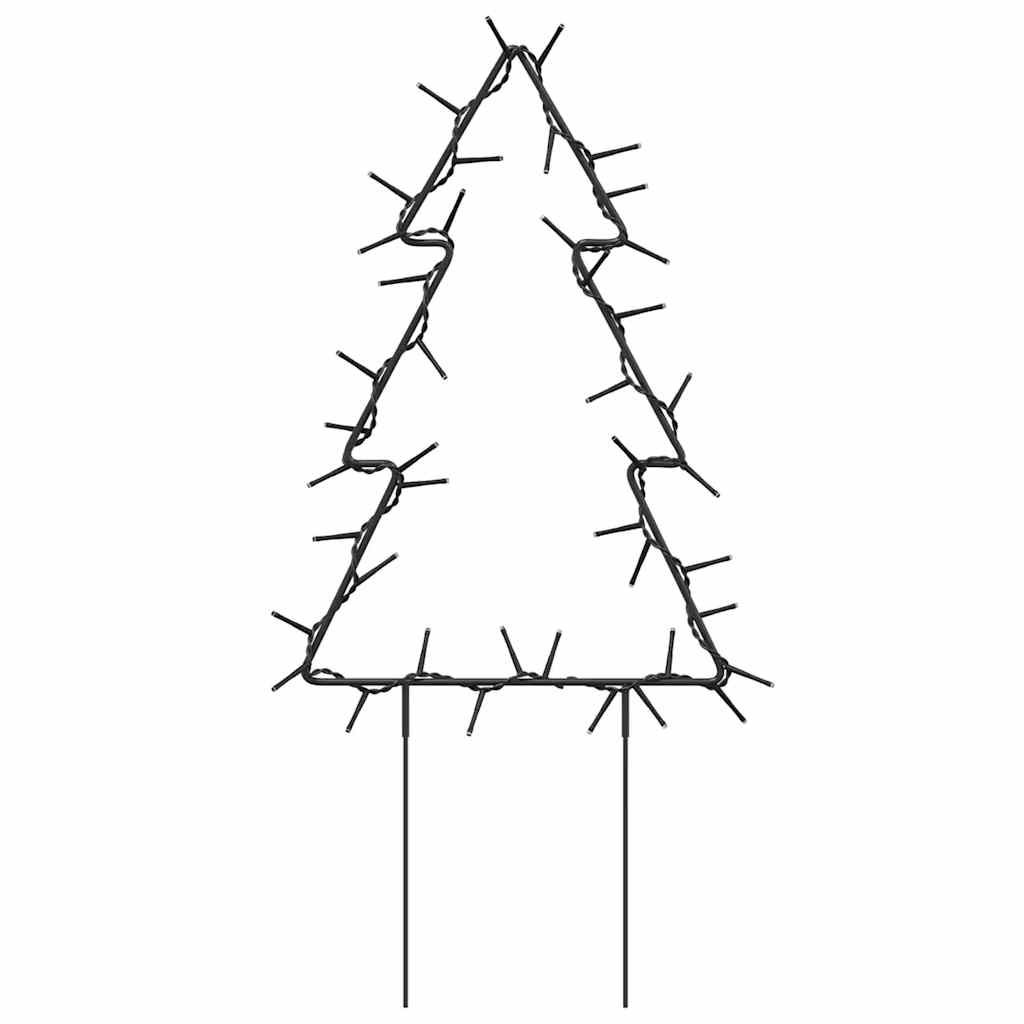 vidaXL Świąteczne choinki na szpikulcach, 3 szt., 50 LED, 30 cm