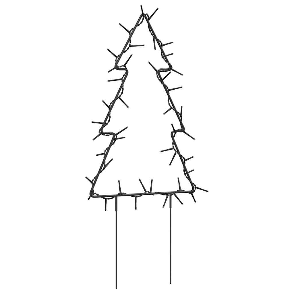 vidaXL Świąteczne choinki na szpikulcach, 3 szt., 50 LED, 30 cm