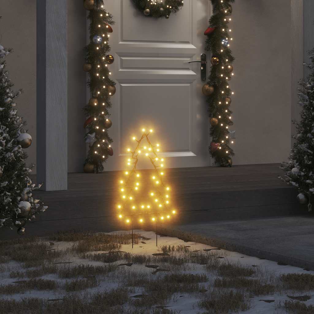 vidaXL Świąteczne choinki na szpikulcach, 3 szt., 50 LED, 30 cm