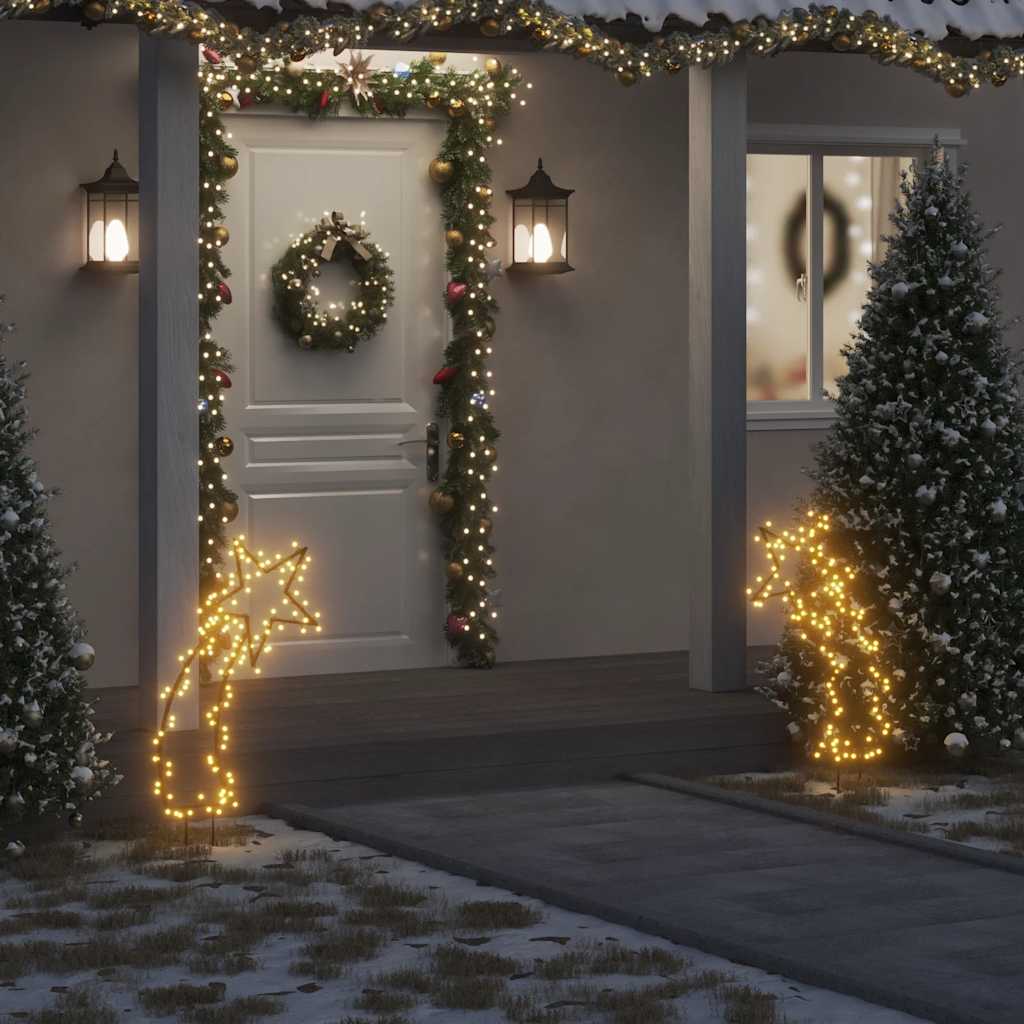 vidaXL Gwiazda betlejemska ze szpikulcami, 115 LED, 89 cm