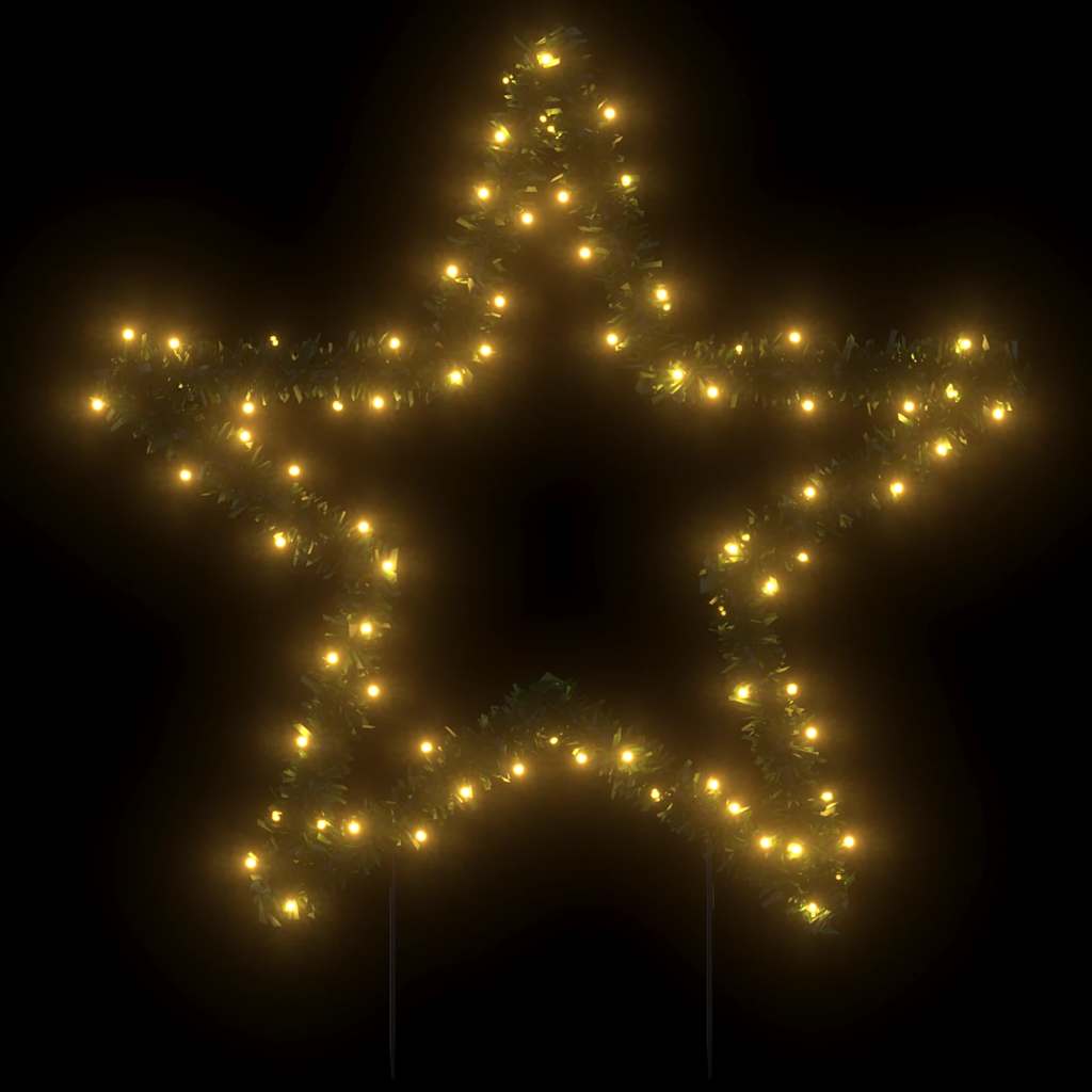 vidaXL Świąteczna gwiazda na szpikulcach, 80 LED, 60 cm