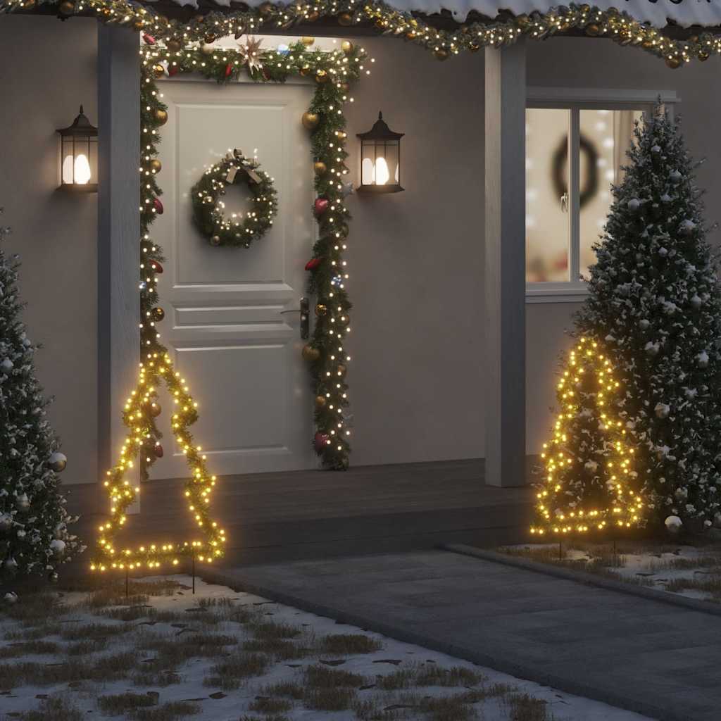 vidaXL Świąteczna choinka na szpikulcach, 115 LED, 90 cm