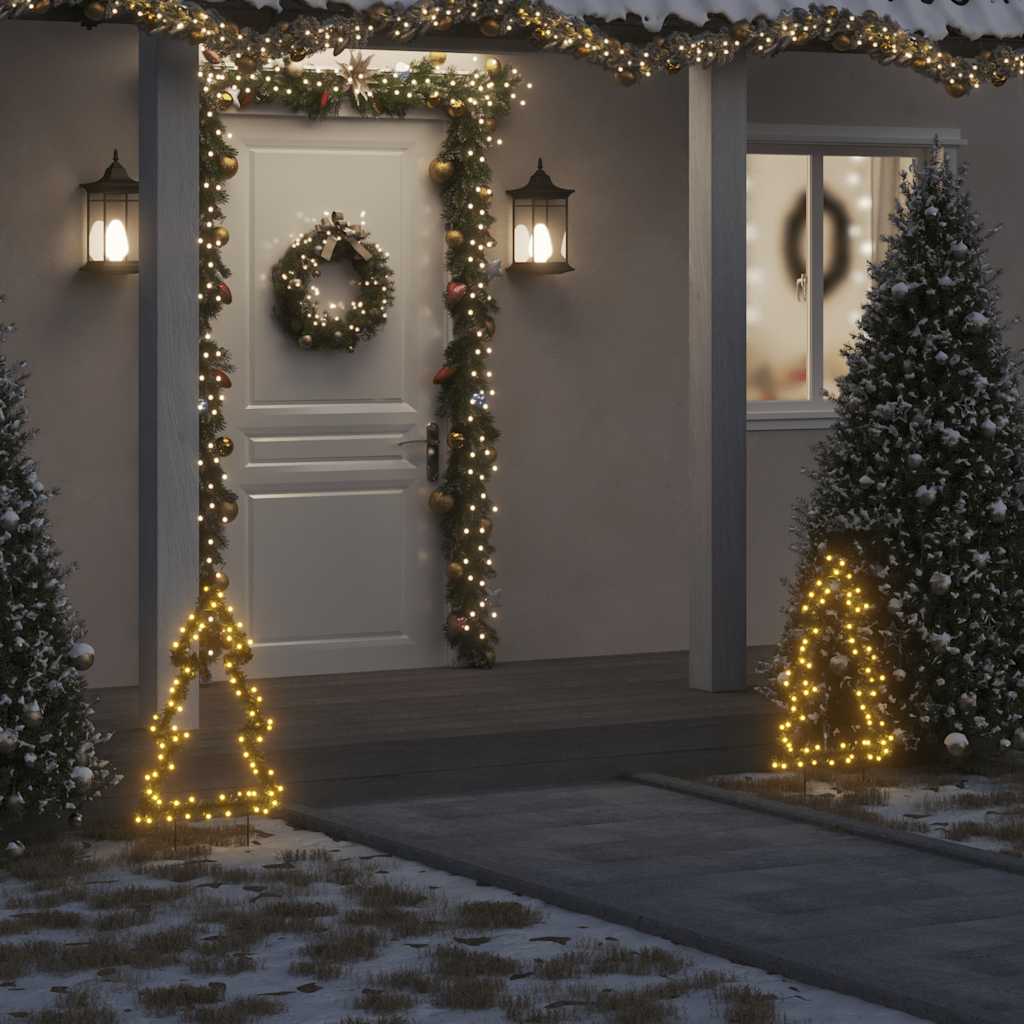vidaXL Świąteczna choinka na szpikulcach, 80 LED, 60 cm