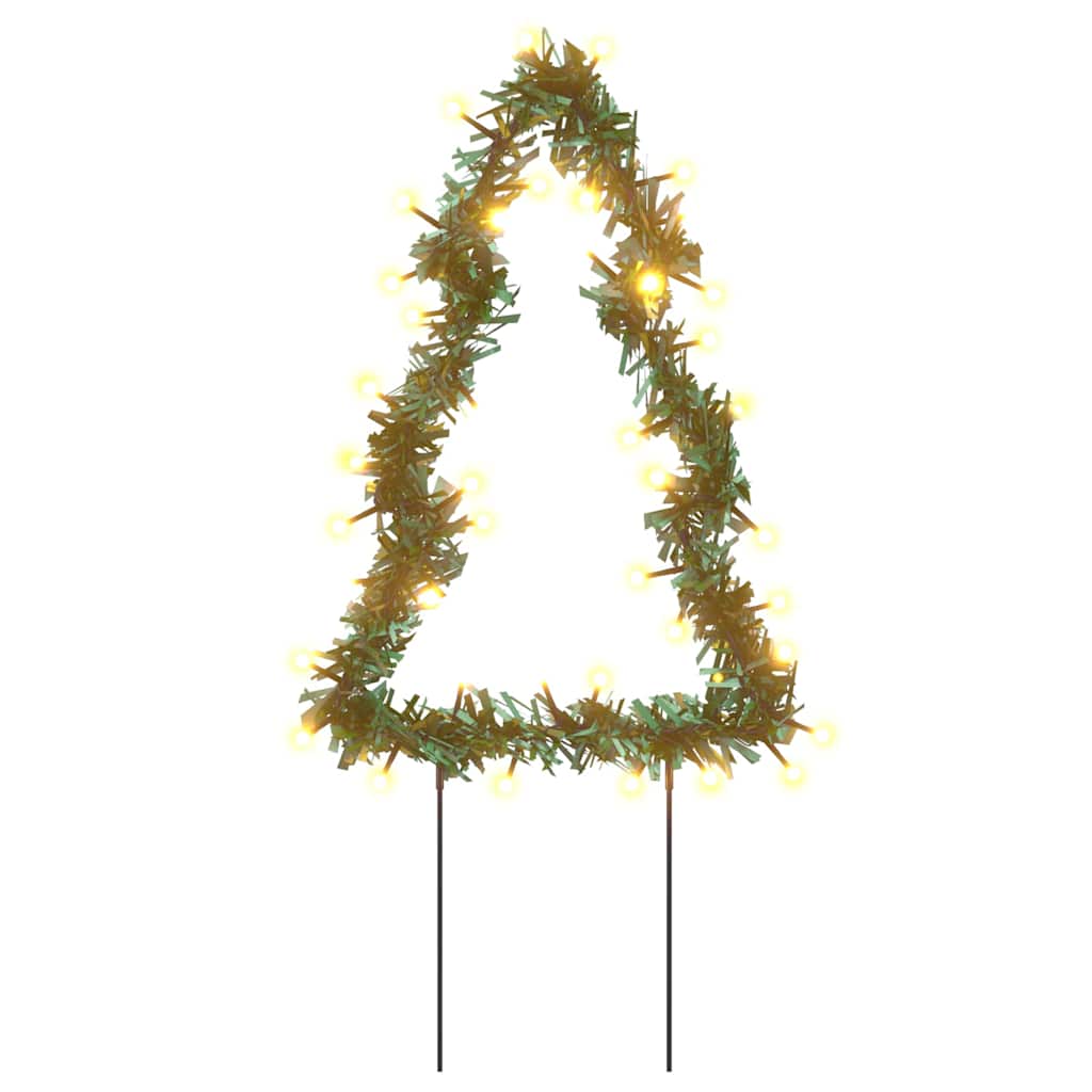 vidaXL Świąteczne choinki na szpikulcach, 3 szt., 50 LED, 30 cm