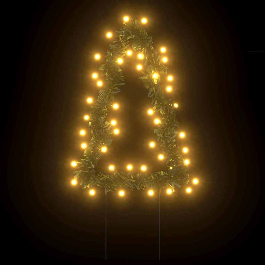 vidaXL Świąteczne choinki na szpikulcach, 3 szt., 50 LED, 30 cm