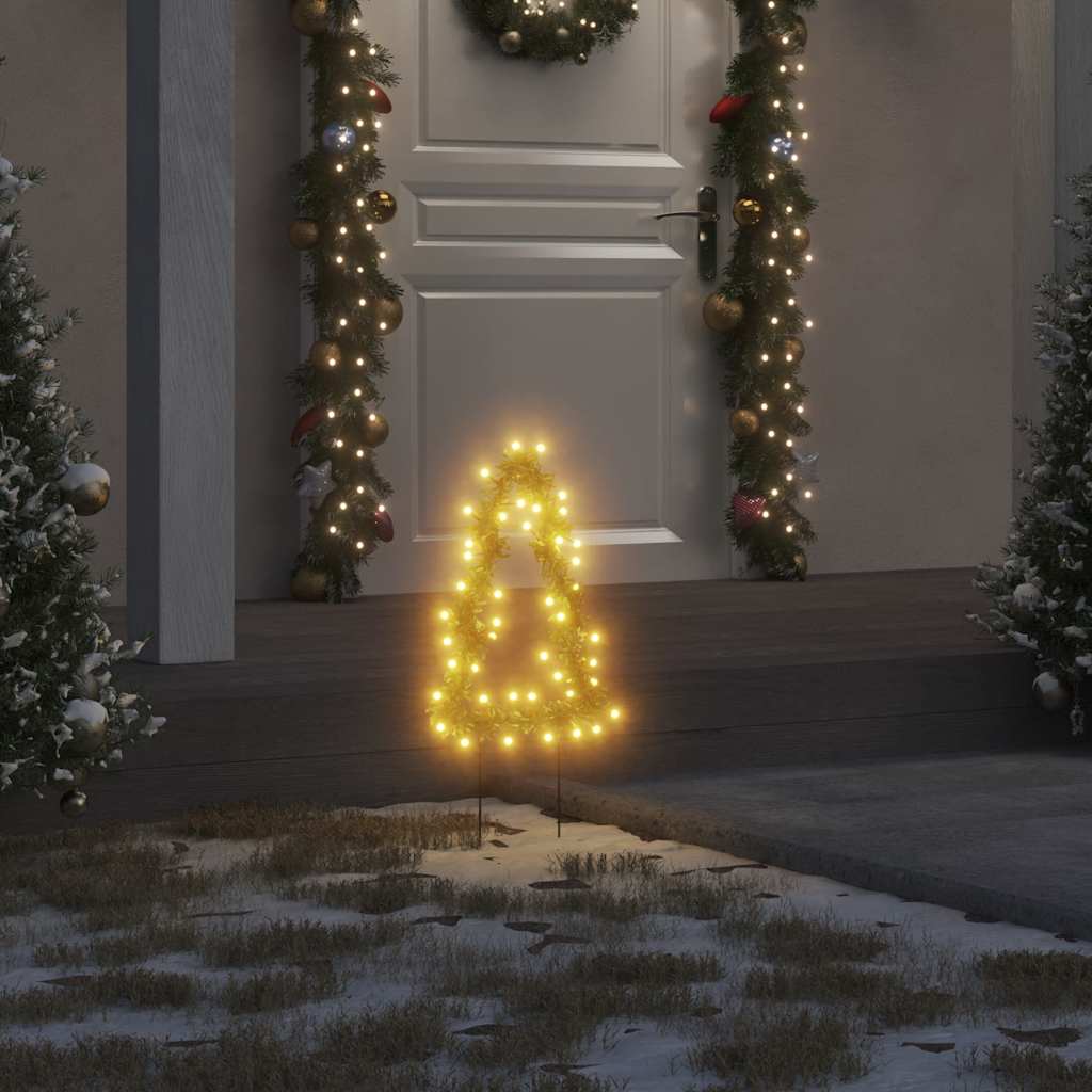 vidaXL Świąteczne choinki na szpikulcach, 3 szt., 50 LED, 30 cm