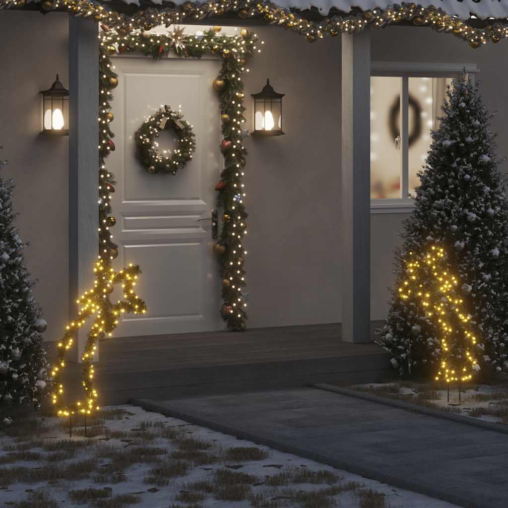 vidaXL Gwiazda betlejemska ze szpikulcami, 115 LED, 89 cm