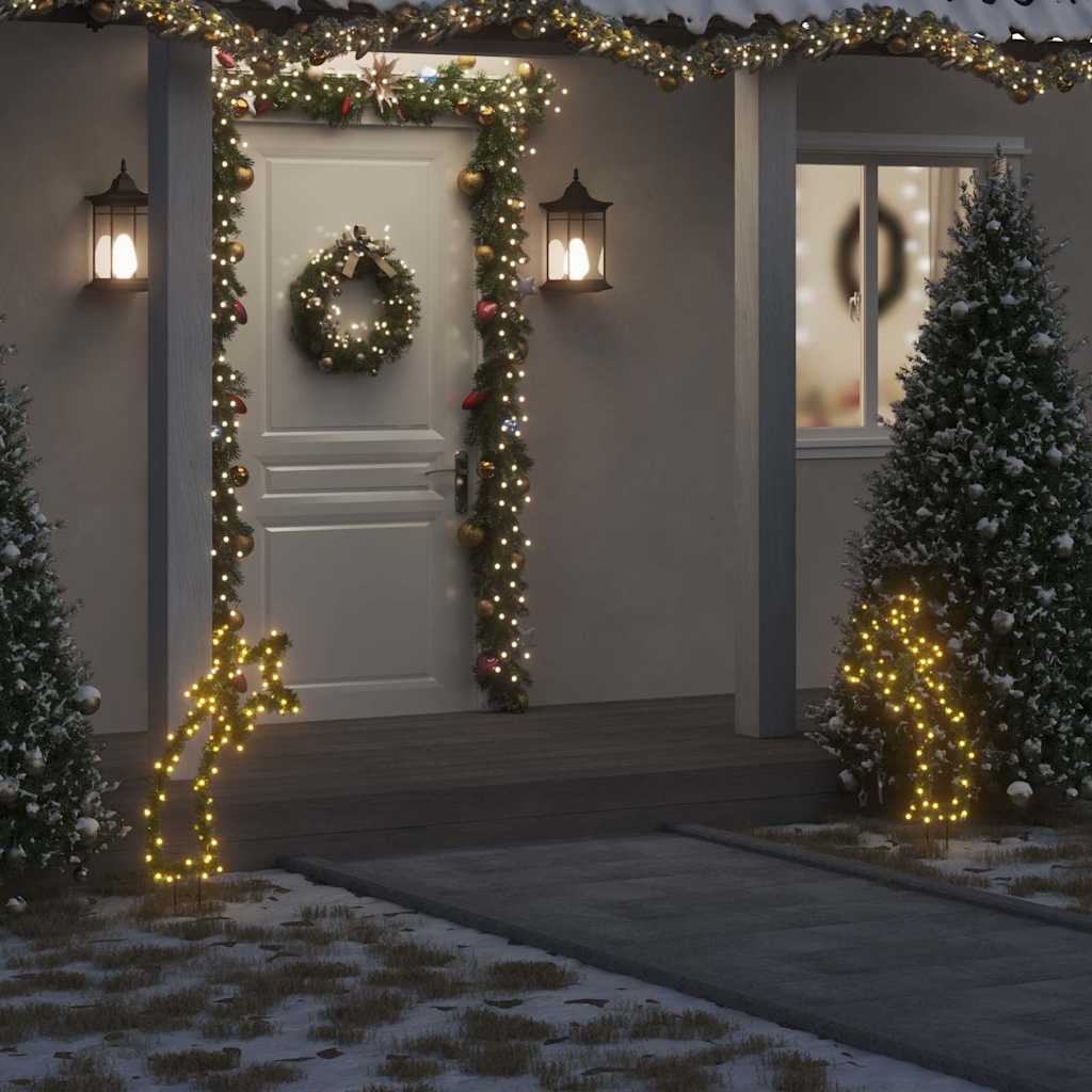 vidaXL Gwiazda betlejemska ze szpikulcami, 80 LED, 62 cm