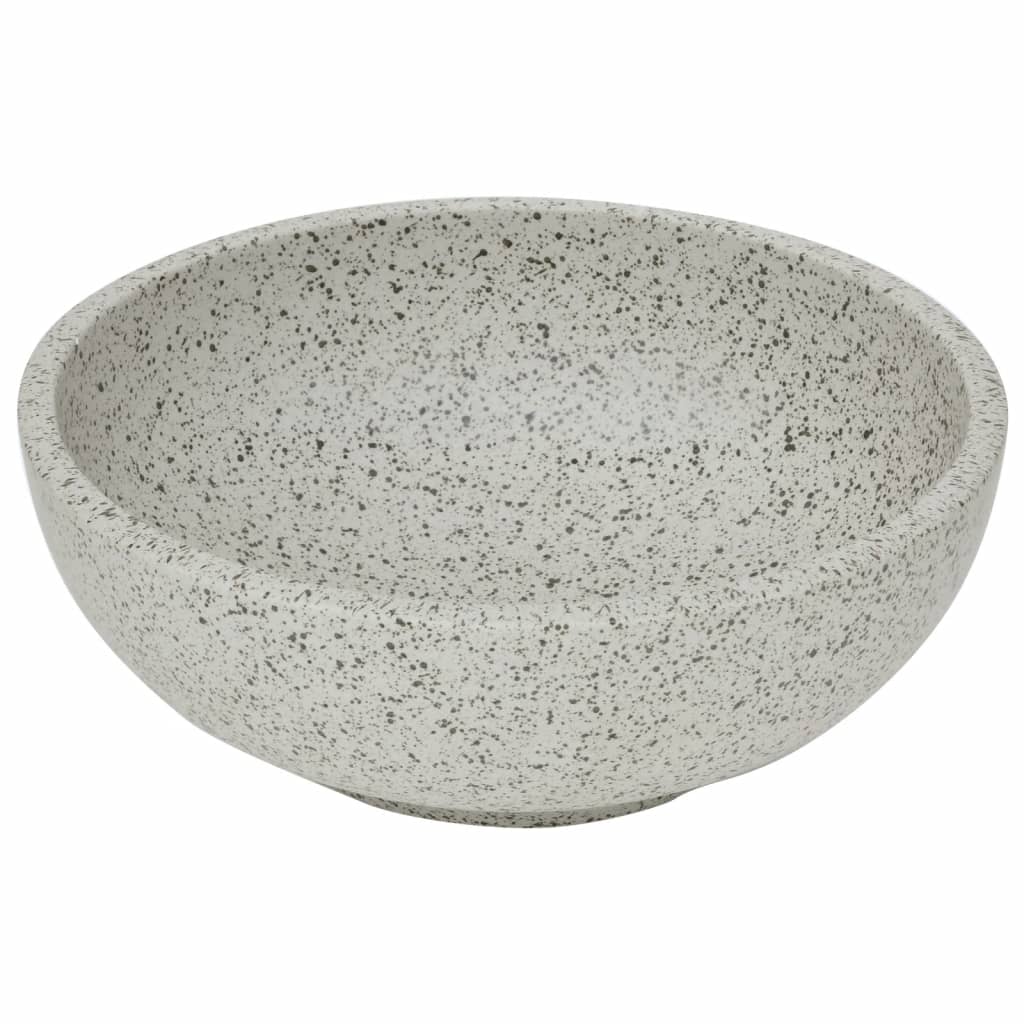 vidaXL Umywalka nablatowa, szara, okrągła, Φ41x14 cm, ceramiczna