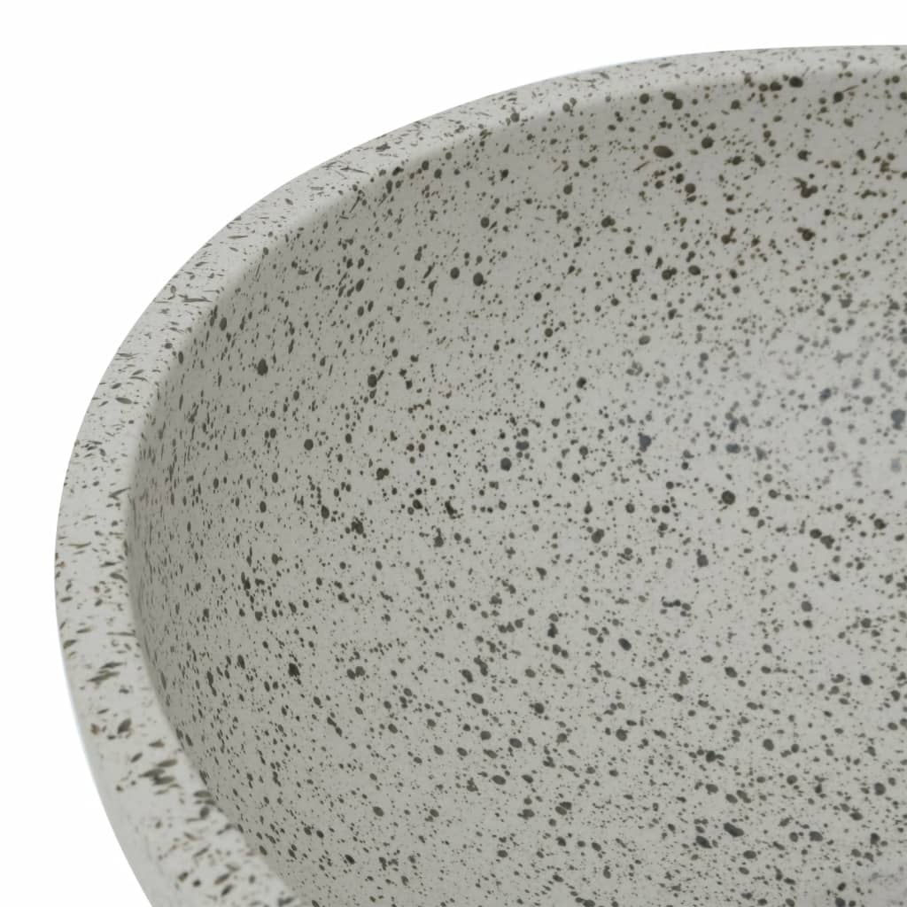 vidaXL Umywalka nablatowa, szara, okrągła, Φ41x14 cm, ceramiczna