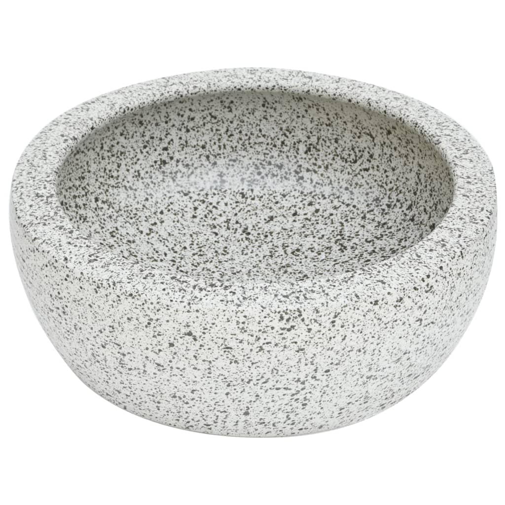 vidaXL Umywalka nablatowa, szara, okrągła, Φ41x14 cm, ceramiczna