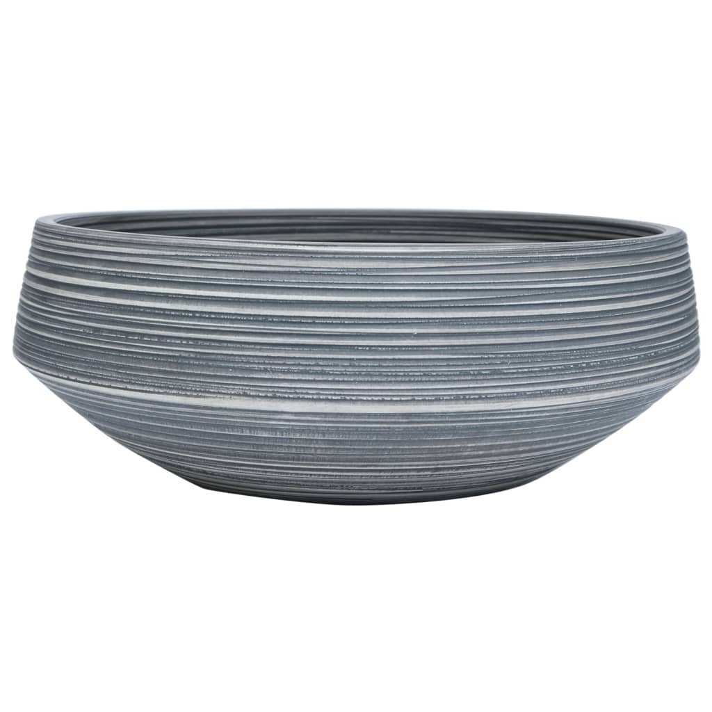 vidaXL Umywalka nablatowa, szara, okrągła, Φ41x14 cm, ceramiczna