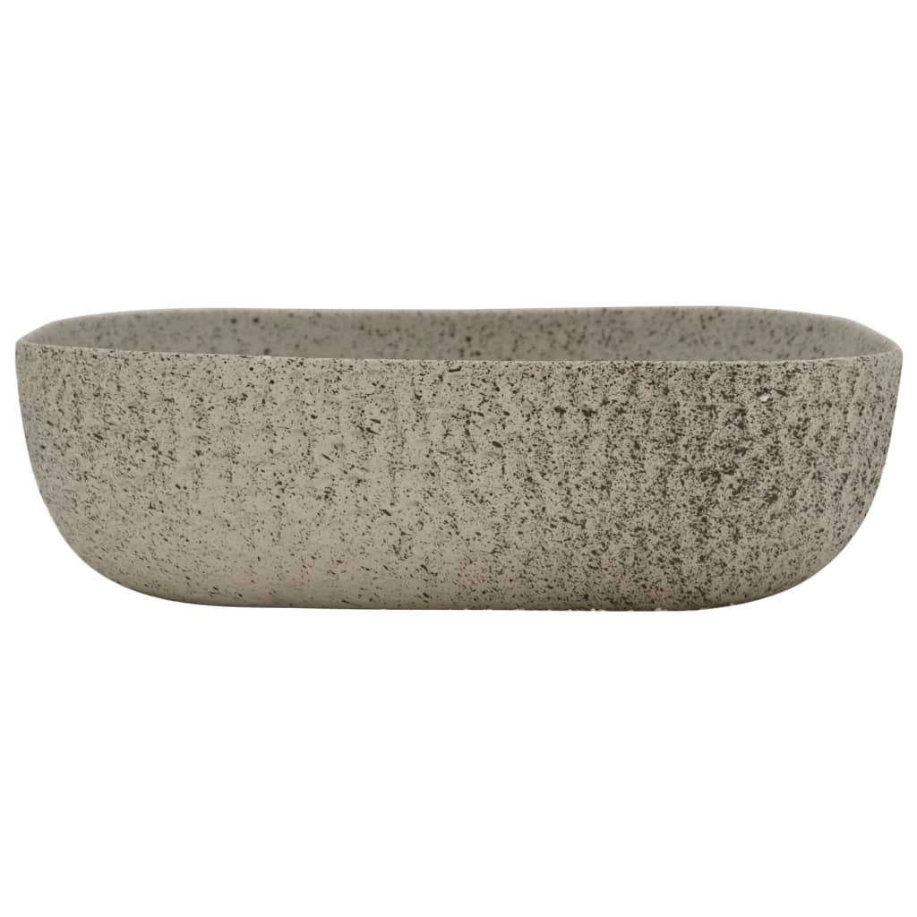 vidaXL Umywalka nablatowa, szara, prostokątna, 48x37,5x13,5 cm