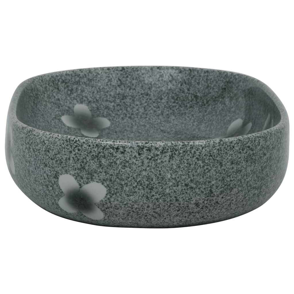 vidaXL Umywalka nablatowa, niebieska, owalna, 59x40x14 cm, ceramiczna