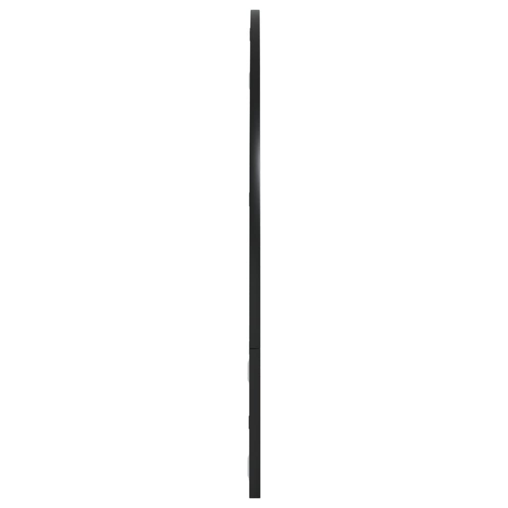 vidaXL Lustro ścienne, czarne, 100x70 cm, zakończone łukiem, żelazo