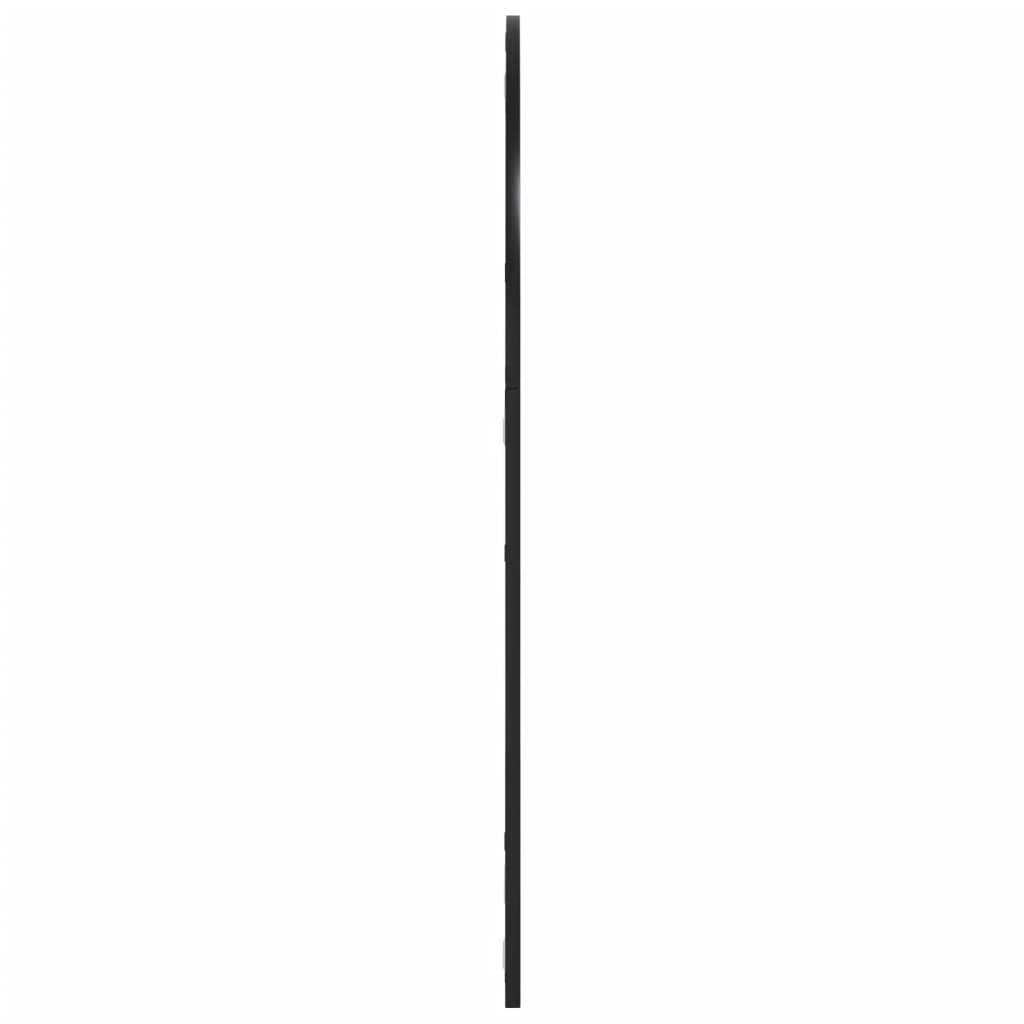 vidaXL Lustro ścienne, czarne, 80x100 cm, zakończone łukiem, żelazo