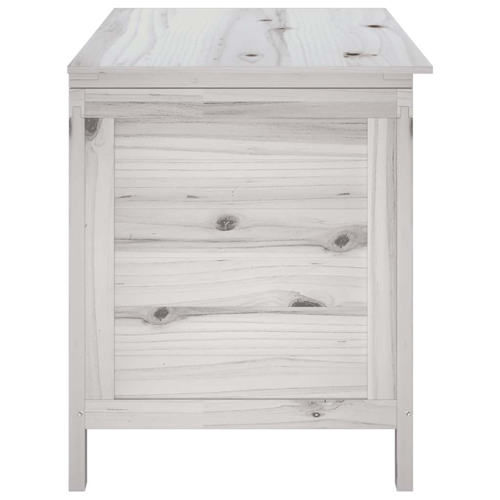 vidaXL Skrzynia ogrodowa, biała, 99x49,5x58,5 cm, lite drewno jodłowe